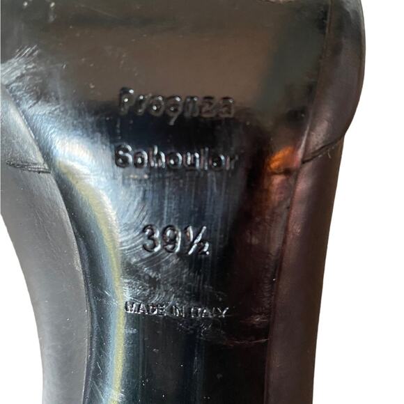 Proenza Schouler Cut Out Point Toe Black Leather Heels size 9.5 EU 39 1/2 - Picture 10 of 10